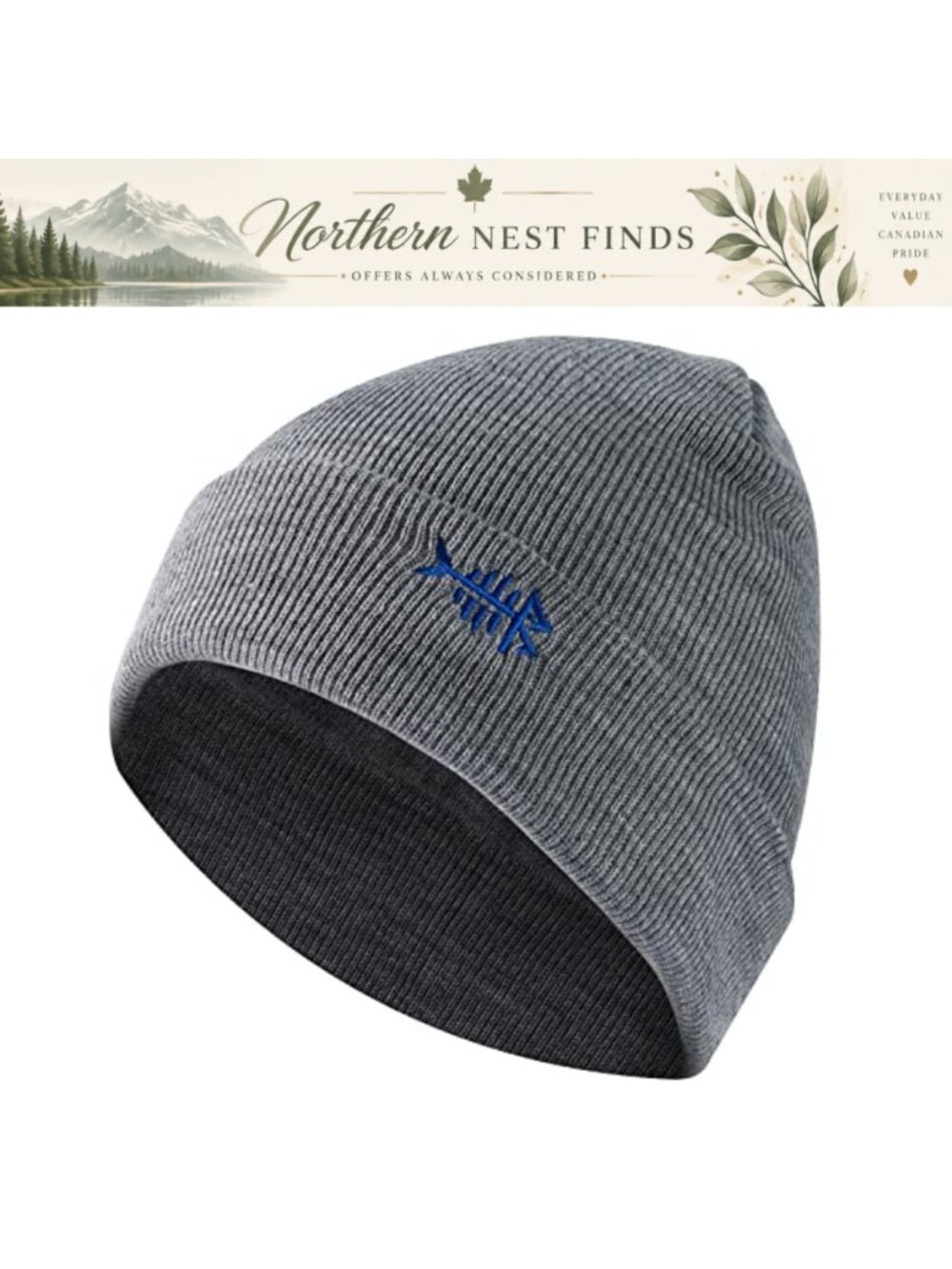 Unisex Stretchy Knit Beanie Lightweight Soft Warm Cuffed Winter Hat